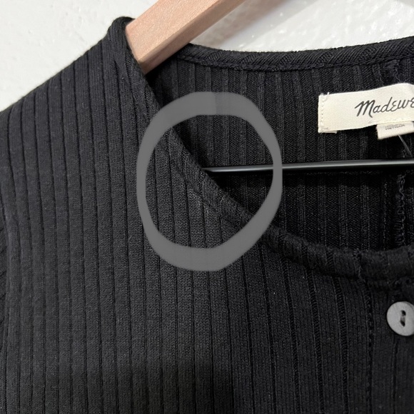 Madewell Button-Front Ribbed Mini Dress - Picture 7 of 14
